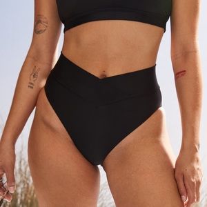 Aerie Crossover High Cut Cheeky Bikini Bottom
